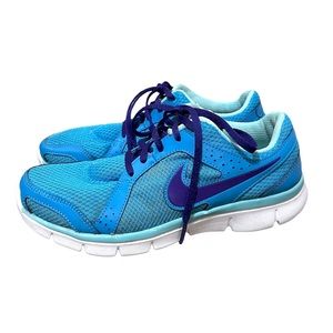 Nike Flex Experience RN2 Womens 8 Sneaker Running Light Blue Purple 599548-403
